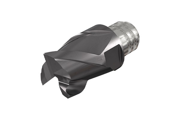 Interchangeable milling head with 3 active teeth for keyway machining in accordance with DIN 6885