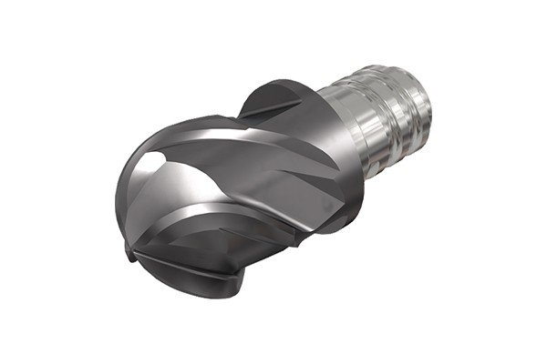 Exchangeable ball nose milling bits for high-productivity machining of hardened materials