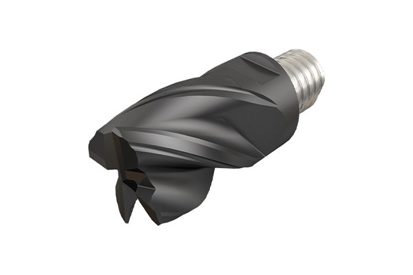 Exchangeable  milling cutter head with 38° helix angle, unequal tooth pitch effective teeth, anti-vibration and noise reduction, composite roughing and finishing in one.