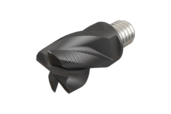 Exchangeable  milling cutter head with 4 38° helix angles, unequal tooth pitch effective teeth, to achieve anti-vibration and noise reduction, composite roughing and finishing in one